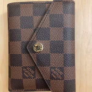 Louis Vuitton Brown and Black Checkered Wallet